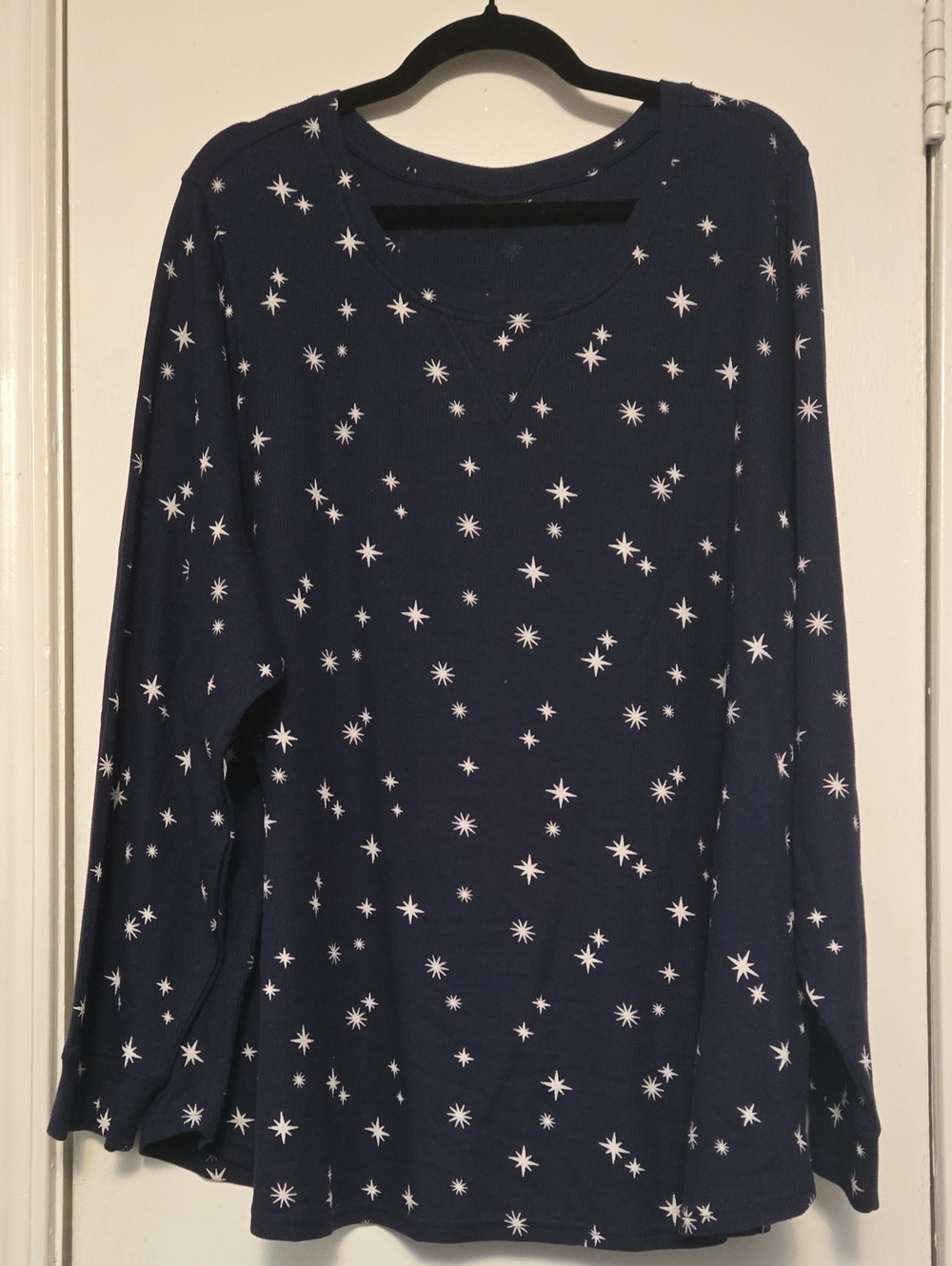 NWOT Lane Bryant Navy Long Sleeve Star Print Tee